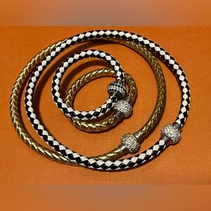 VINTAGE ESTATE Leather Braided necklaces and matching bracelets 💫SALE💫